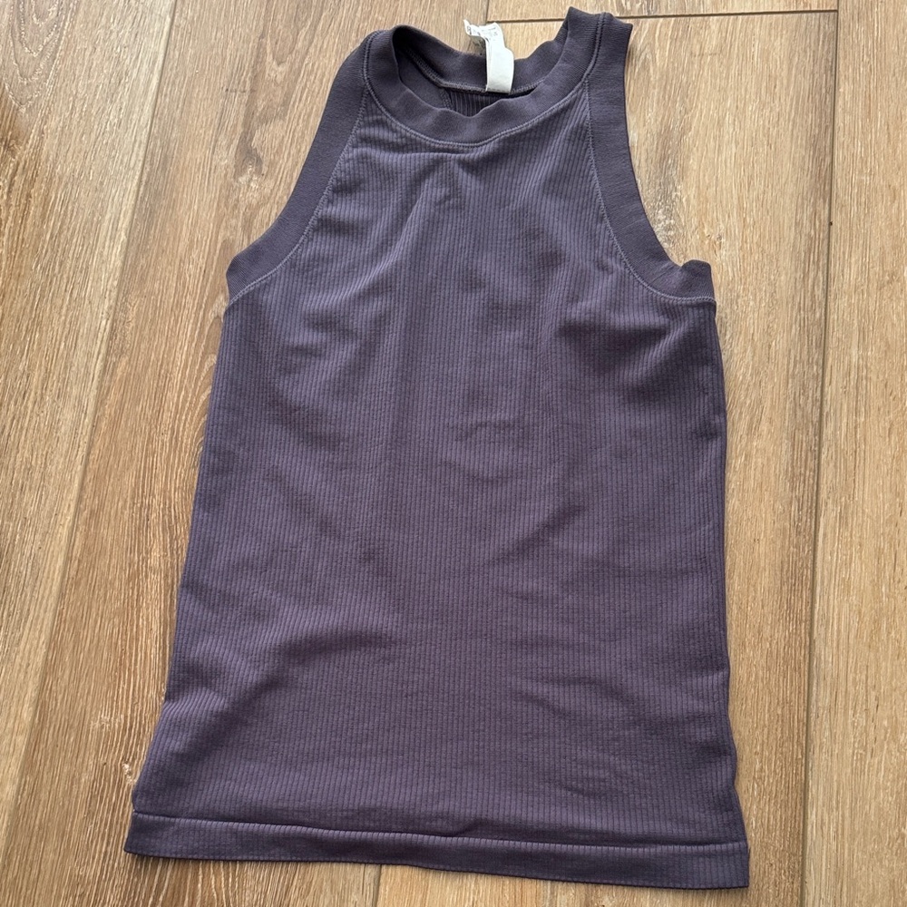 Athletes Women's Sleeveless Ribbed Top - Dark Gray